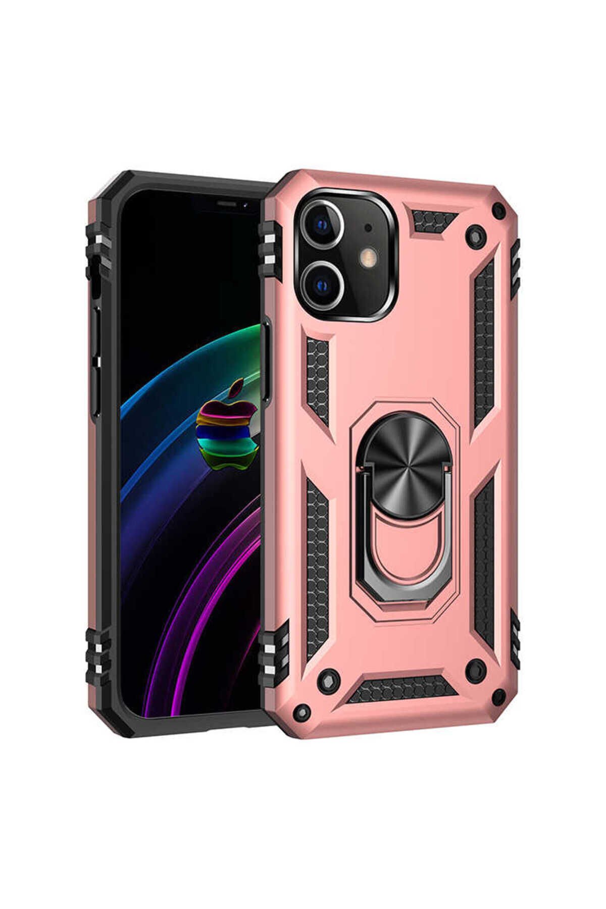 iPhone 12 Uyumlu BSAY Vega Kılıf-Mavi Rose Gold