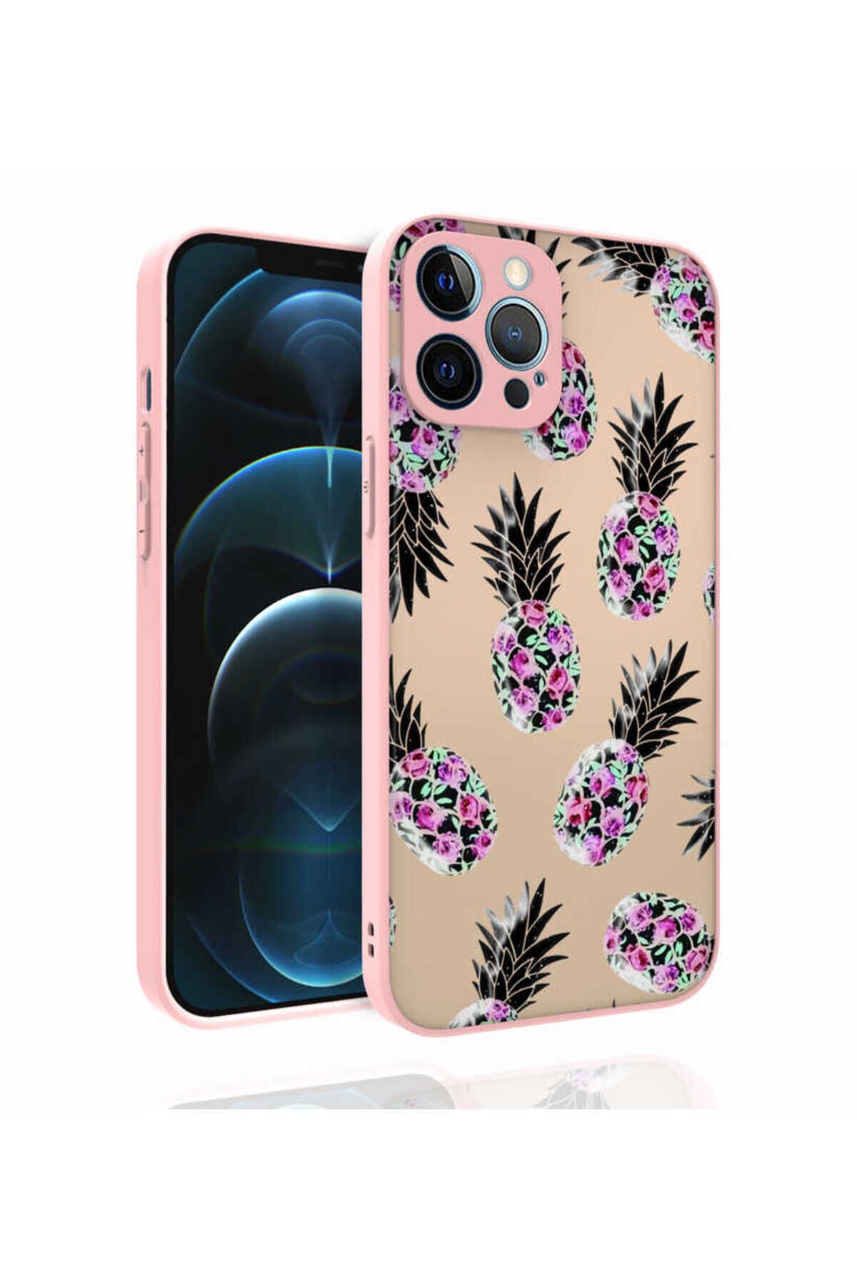 iPhone 12 Pro Max Uyumlu Desenli Kamera Korumalı Parlak EFR Nora Kılıf-NO5 No1