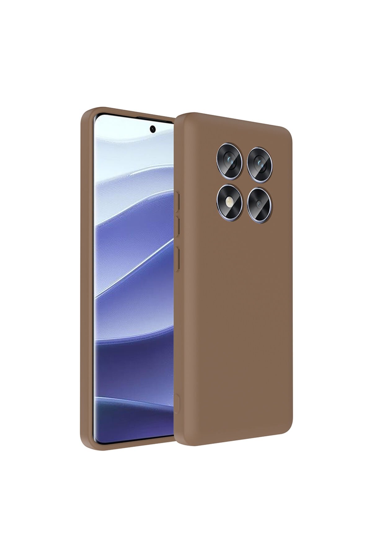Redmi Note 14 Pro 4G Kılıf Kamera Korumalı Kartlık Hazneli BSAY Vitra Kapak - Lacivert Kahverengi