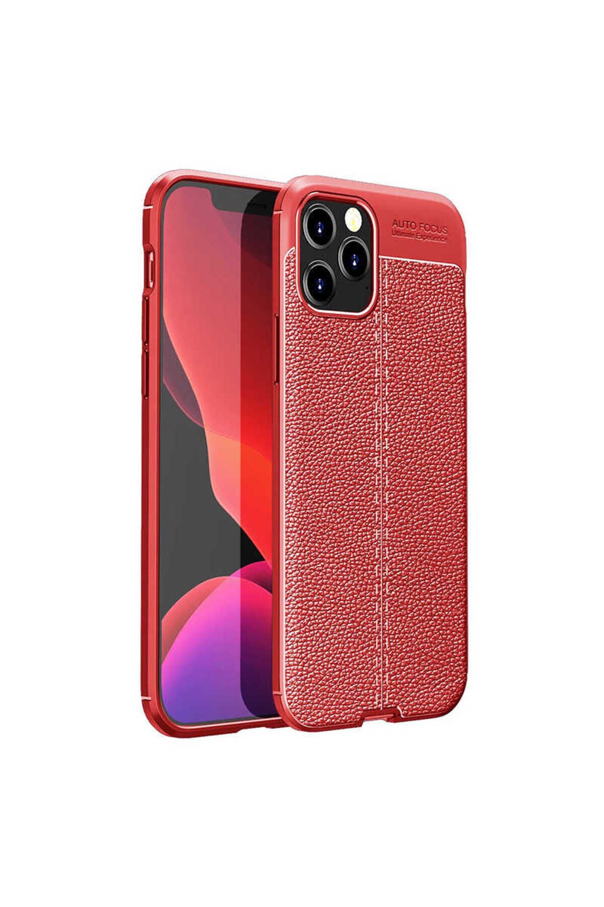 iPhone 12 Pro Max Uyumlu BSAY Niss Silikon Kılıf-Kırmızı