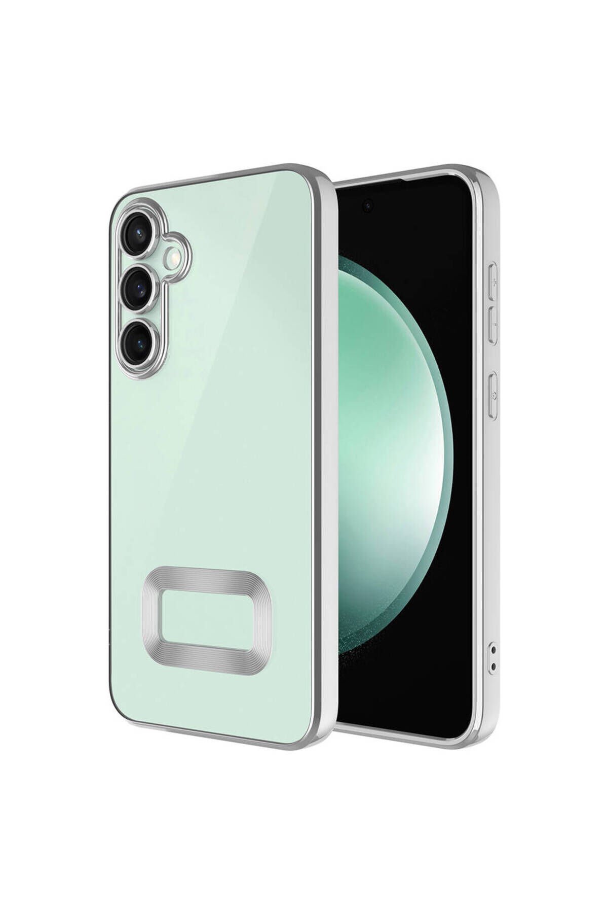Galaxy A55 Kılıf Kamera Korumalı Logo Gösteren BSAY Omega Kapak - Siyah Gold