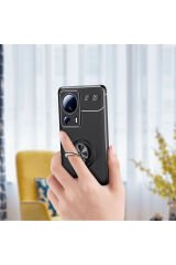 Mi 13 Lite Kılıf BSAY Ravel Silikon Kapak - Siyah-Mavi