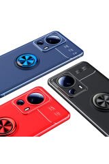 Mi 13 Lite Kılıf BSAY Ravel Silikon Kapak - Siyah-Mavi