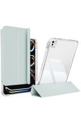 iPad Pro 13 2024 Kılıf Magnetik Ayrılabilen Airbagli BSAY Sliding Tablet Kılıfı - Lacivert Lacivert