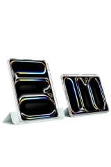 iPad Pro 13 2024 Kılıf Magnetik Ayrılabilen Airbagli BSAY Sliding Tablet Kılıfı - Lacivert Lacivert