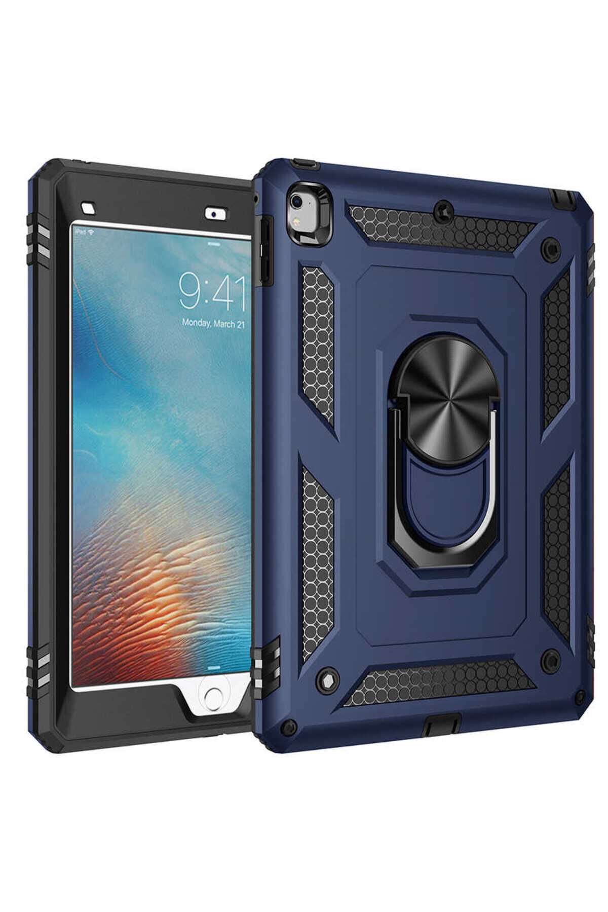 iPad 9.7 2017 (5.Nesil) - Uyumlu Uyumlu TYGO Tablet Vega Kapak-Mavi