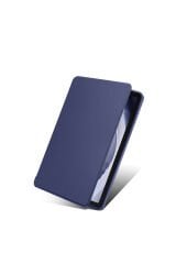 Galaxy Tab A9 Kılıf Uyumlu BSAY Termik Kalem Bölmeli Dönebilen Standlı Kılıf-Pembe Lacivert