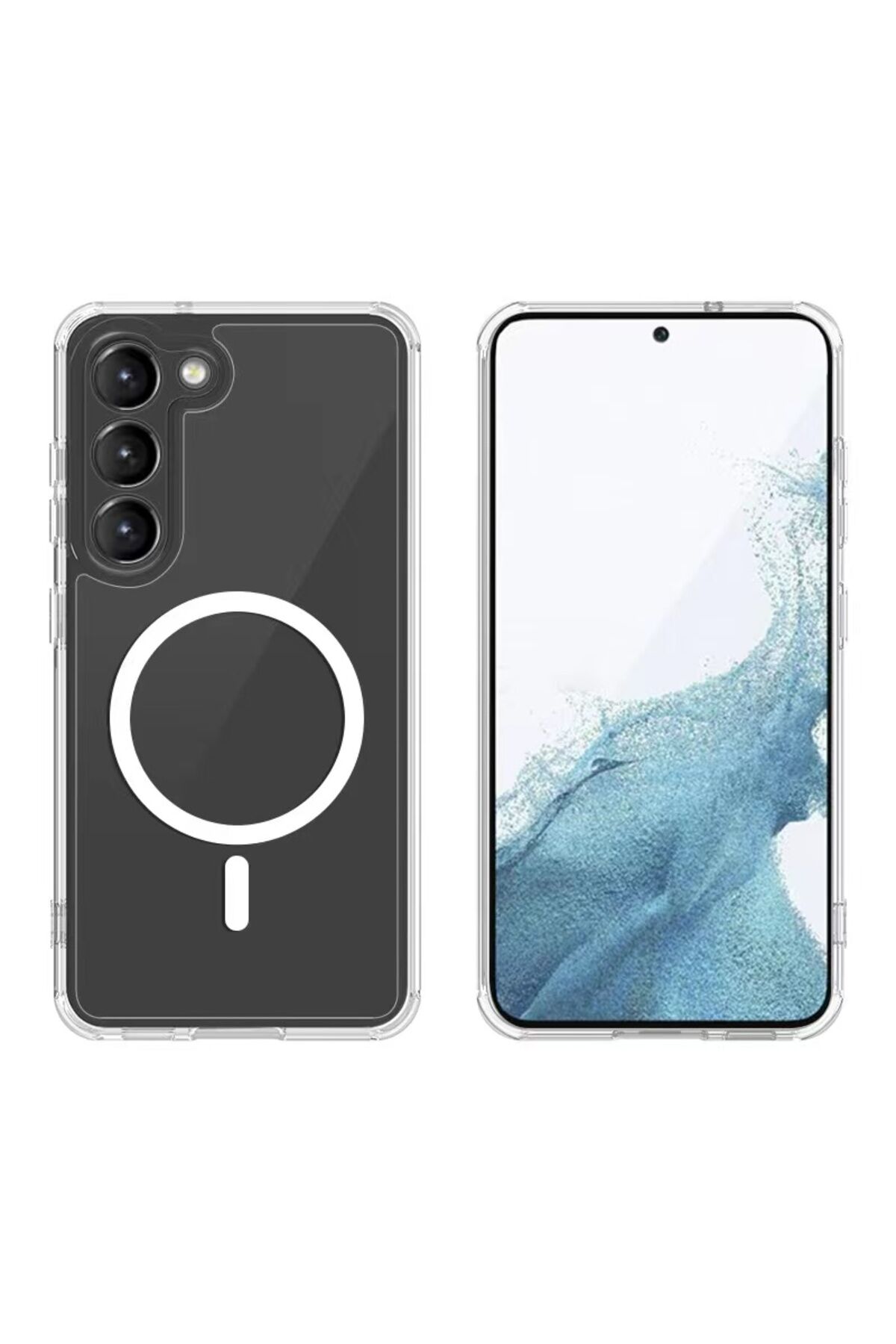 Galaxy S23 Plus Uyumlu EFR Tacsafe Wireless Kılıf-Renksiz Renksiz