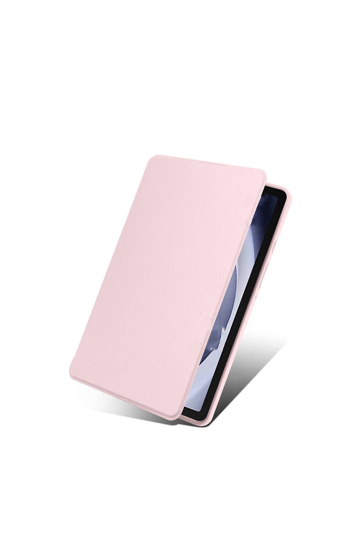Galaxy Tab A9 Kılıf Uyumlu BSAY Termik Kalem Bölmeli Dönebilen Standlı Kılıf-Pembe Mavi