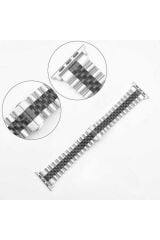 Watch 44mm Uyumlu KRD-36 Metal BSAY Kordon-Gümüş Gümüş