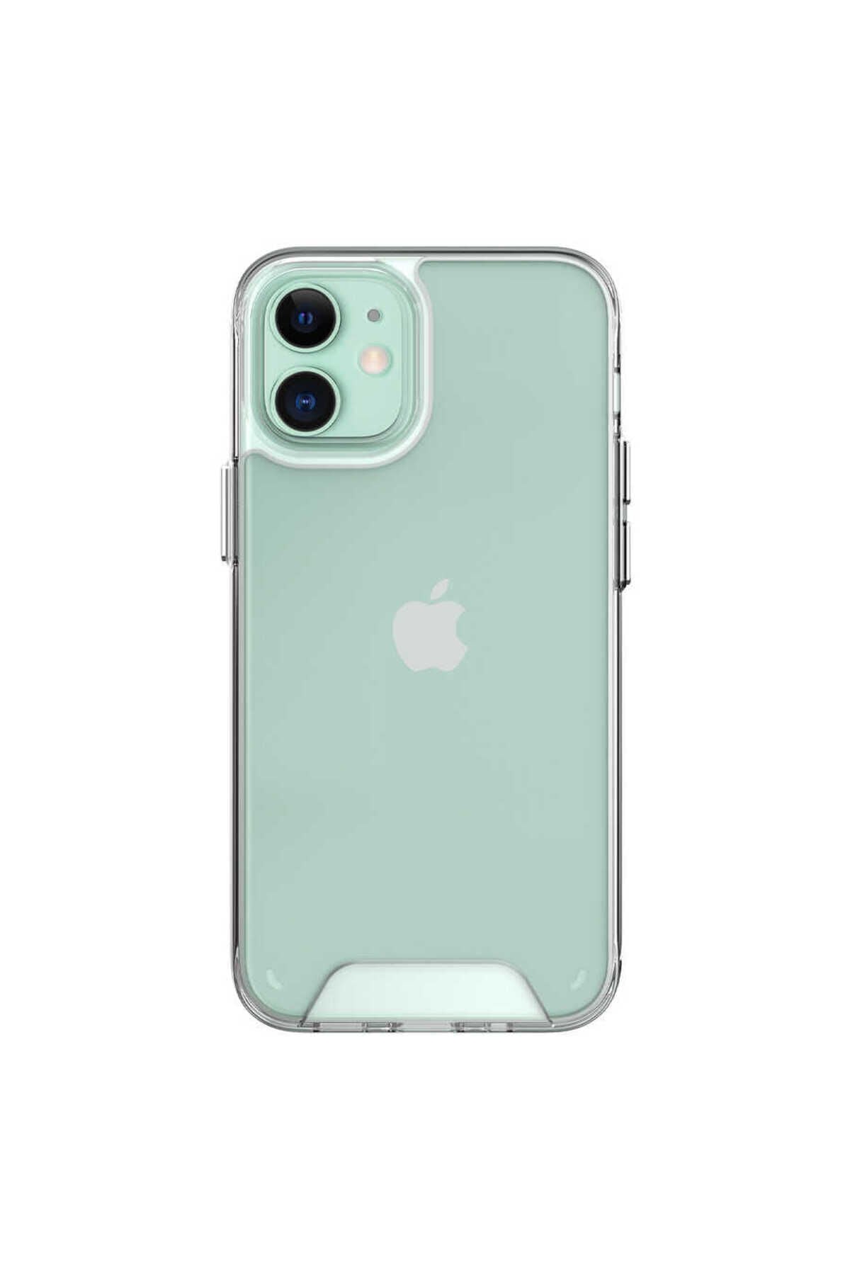 iPhone 12 Mini Uyumlu BSAY Gard Silikon-Renksiz Renksiz