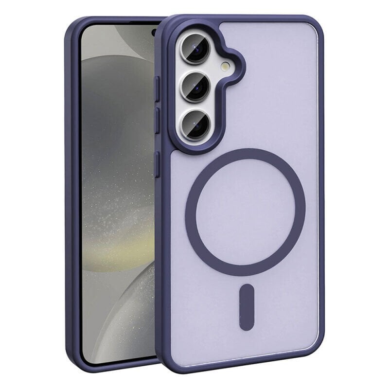 Galaxy S25 FE Kılıf M-safe Şarj Özellikli Mat Arka Yüzey Zore Sio Kılıf Mor