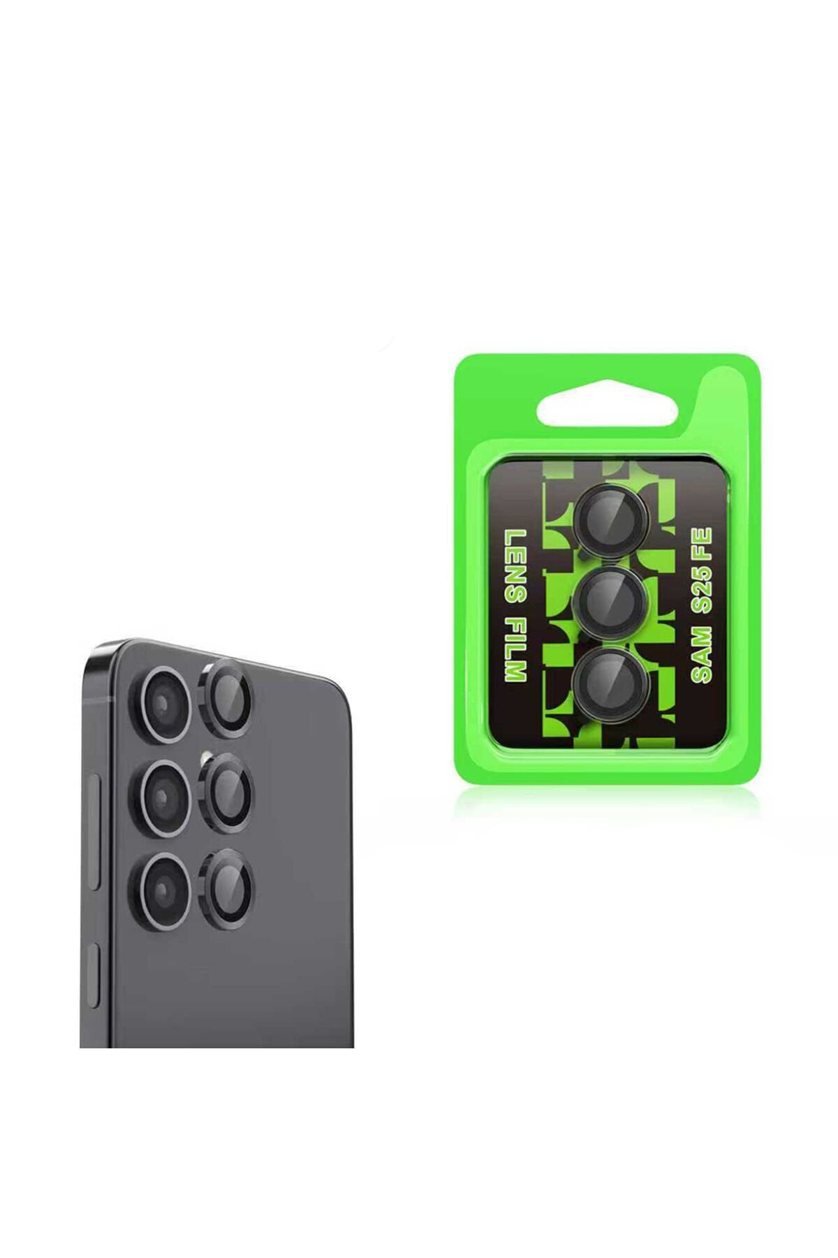 Galaxy S25 FE BSAY CL-07 Kamera Lens Koruyucu - Siyah Siyah