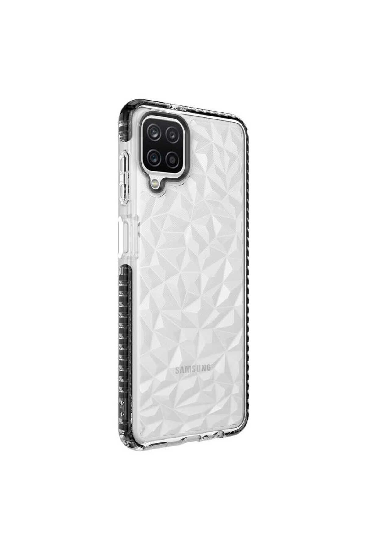 Galaxy A12 Kılıf BSAY Buzz Kapak - Siyah Siyah