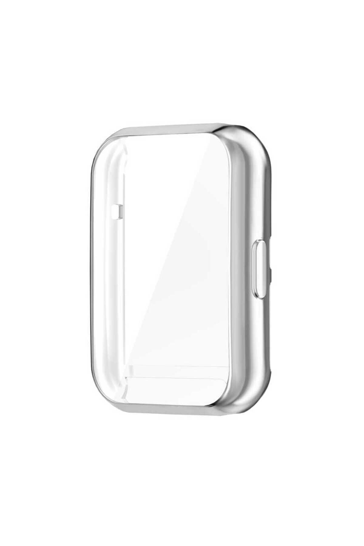 Huawei Watch Fit 2 BSAY Watch Gard 02 Koruyucu Silikon - Gold Gümüş