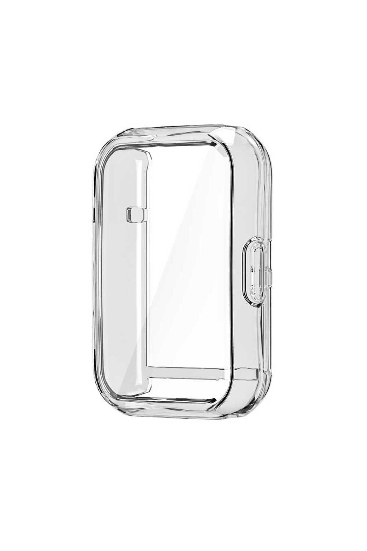 Huawei Watch Fit 2 BSAY Watch Gard 02 Koruyucu Silikon - Gold Şeffaf