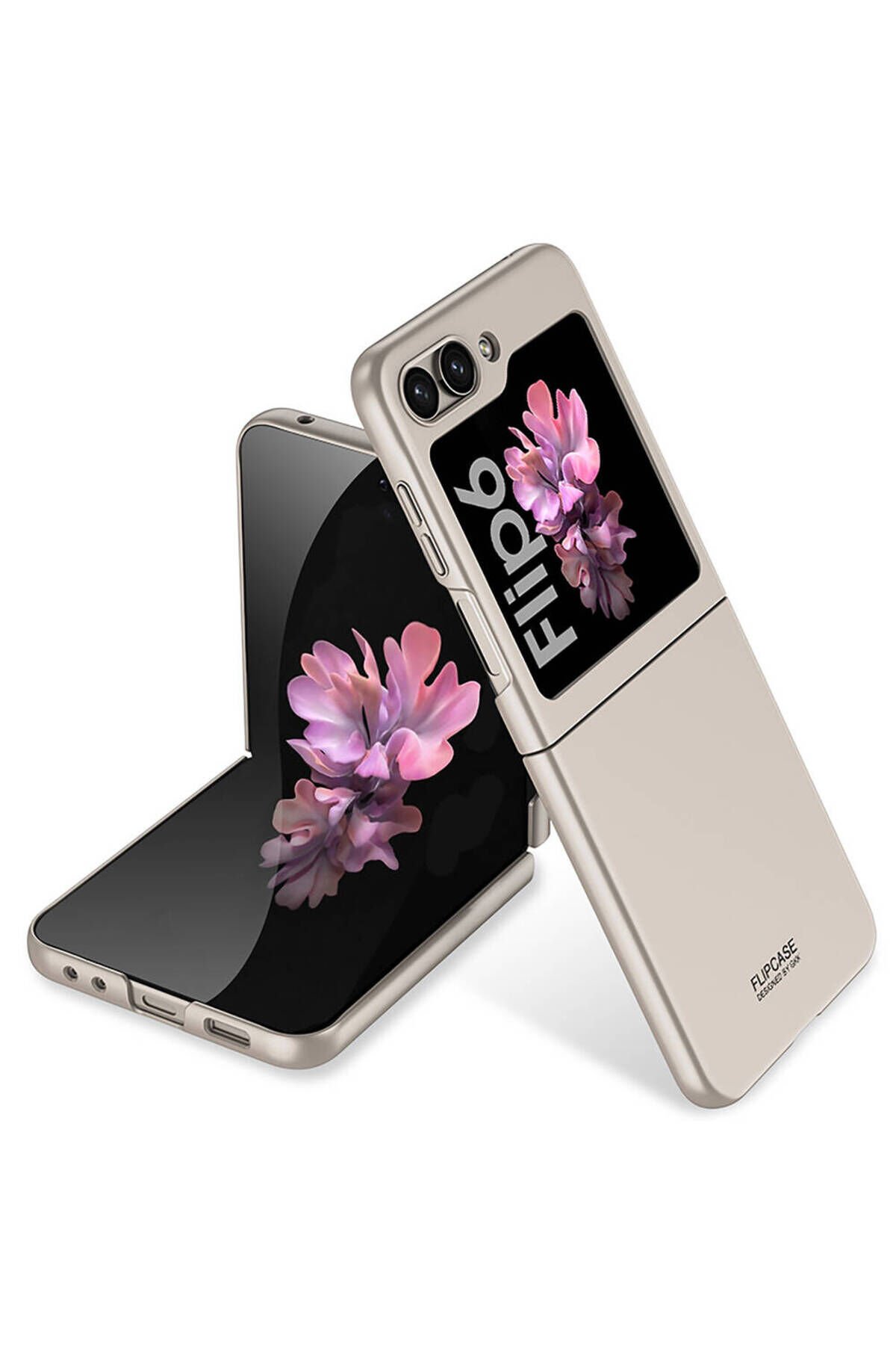 Galaxy Z Flip 6 Kılıf EFR Sert Kıpta Kapak-Titanyum-Gri Titanyum-Gri