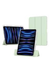 iPad Air 13 2024 Kılıf Magnetik Ayrılabilen Airbagli BSAY Sliding Tablet Kılıfı - Gri Gri