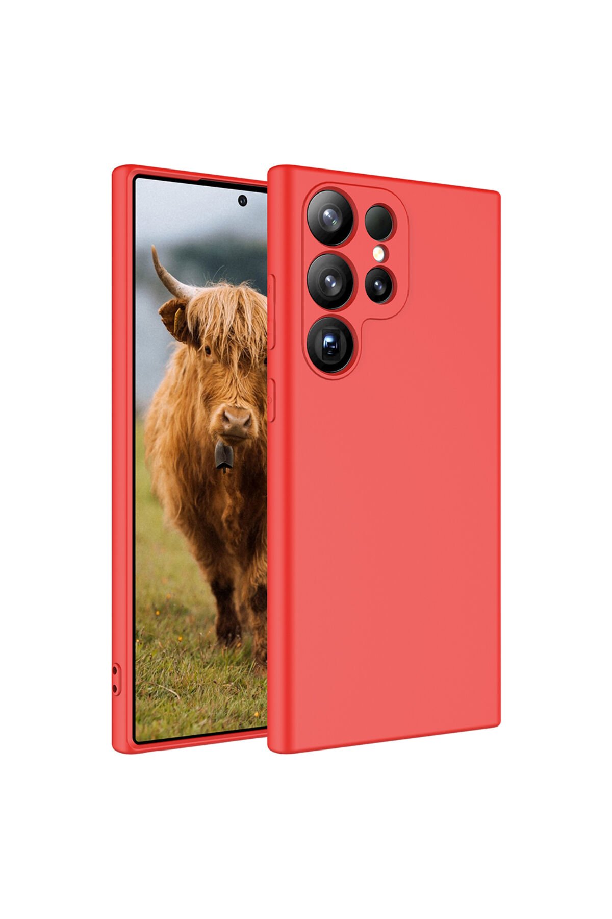 Galaxy S25 Ultra Uyumlu Kılıf EFR Mara Lansman Kapak-Kırmızı Kırmızı