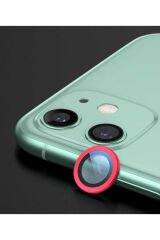 iPhone 12 Mini Uyumlu BSAY CL-01 Kamera Koruyucu-Kırmızı