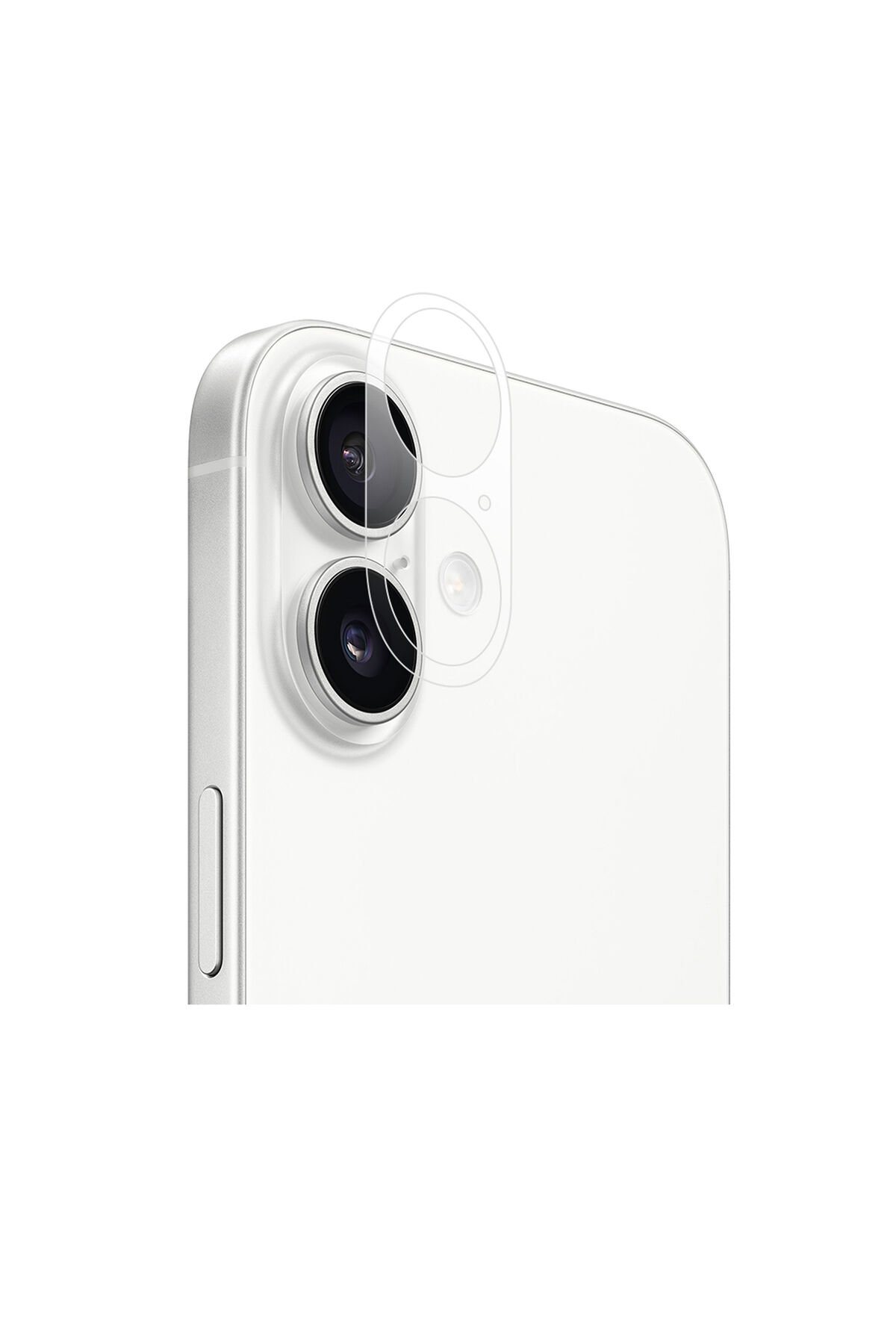 iPhone 17 BSAY 10 in 1 Mat Kamera Lens Koruyucu - Şeffaf Beyaz