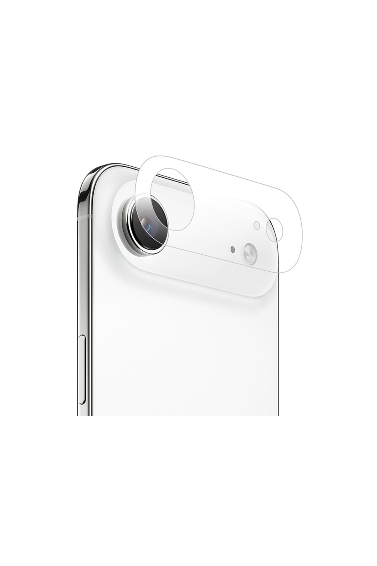 iPhone 17 Air BSAY 10 in 1 Mat Kamera Lens Koruyucu - Şeffaf Beyaz