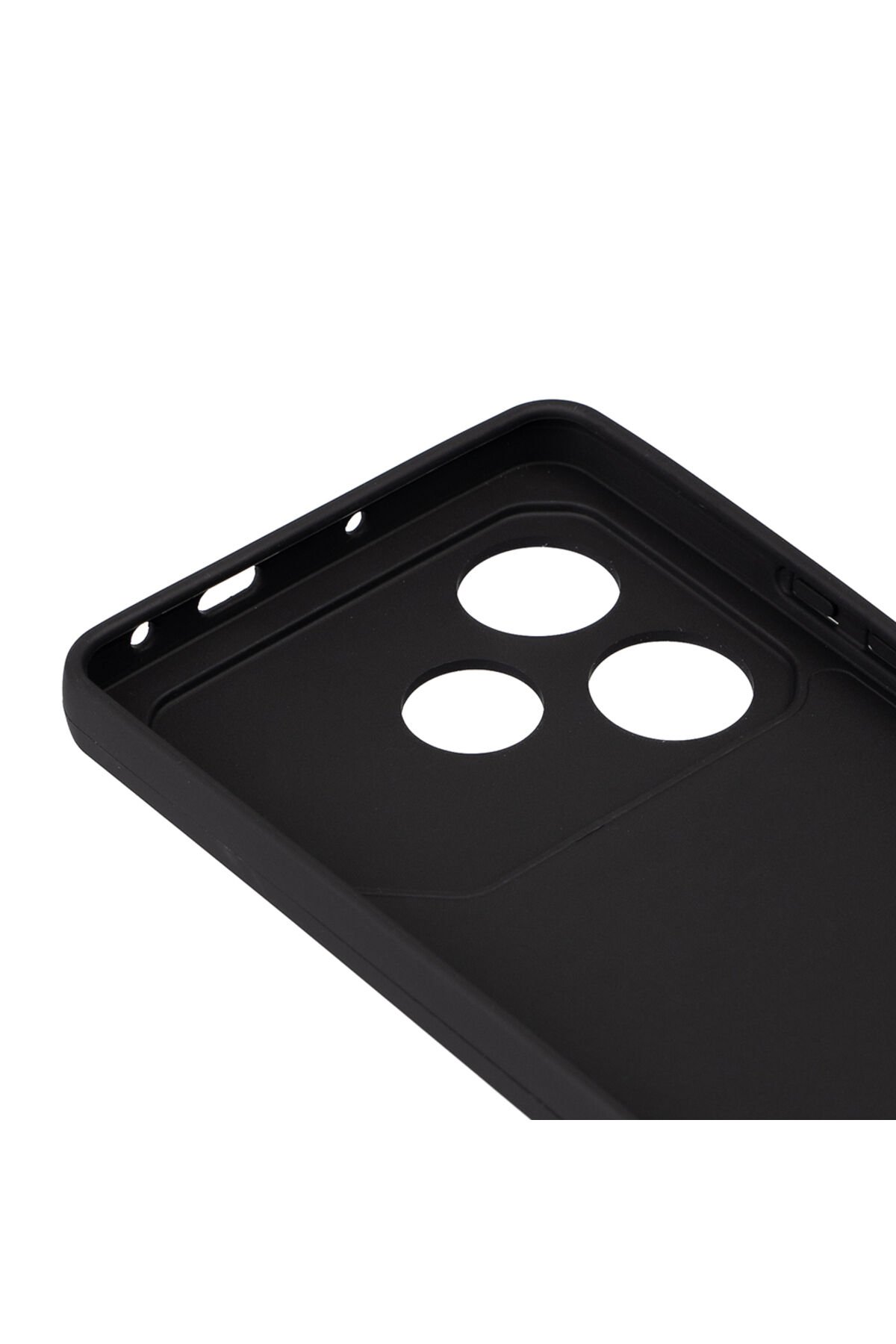 Tecno Pova 6 Uyumlu Kılıf FRMS Biye Silikon-Siyah Siyah