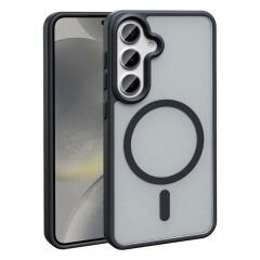 Galaxy S25 Kılıf M-safe Şarj Özellikli Mat Arka Yüzey Zore Sio Kılıf