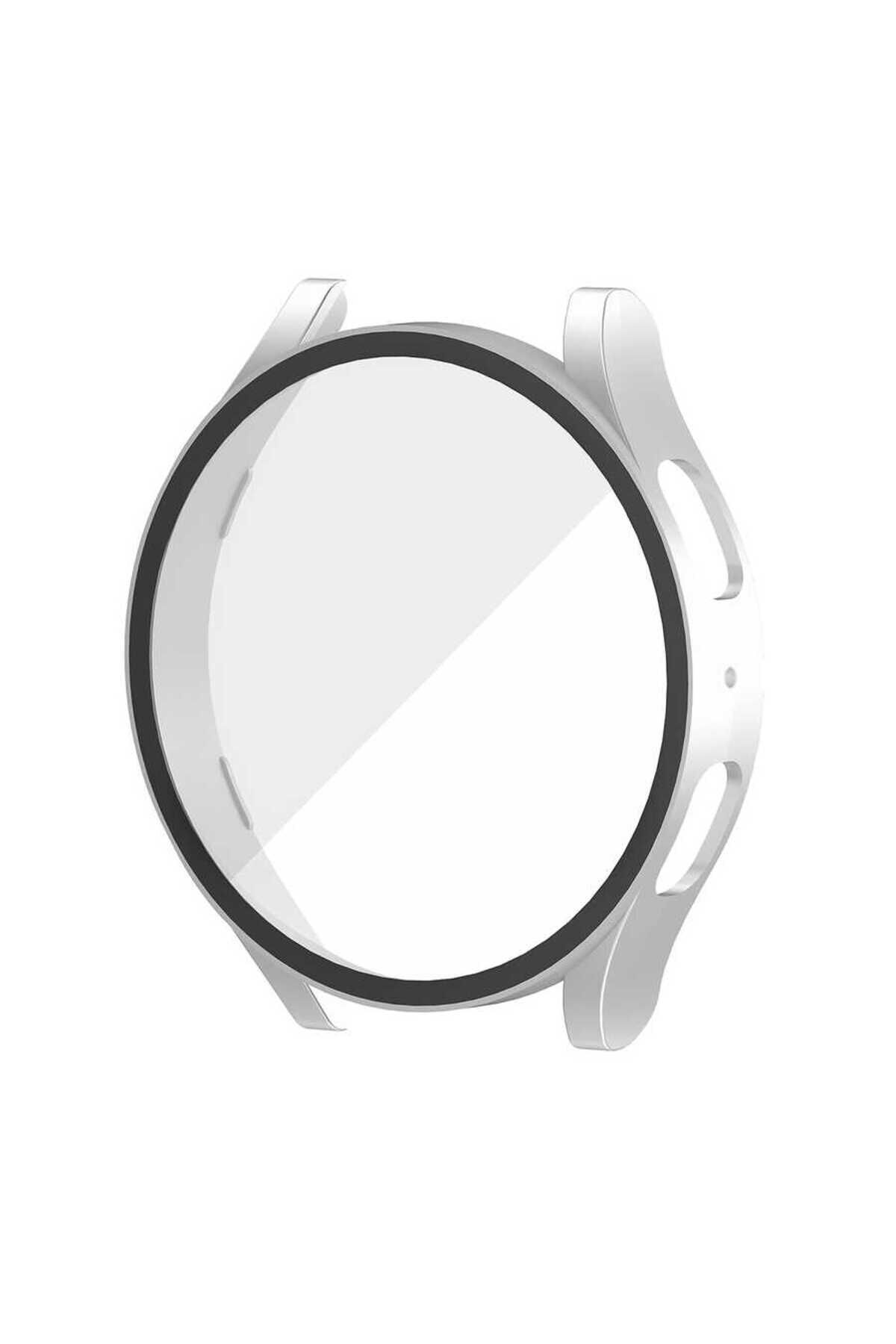 Galaxy Watch 5 40mm Sert PC Kasa ve Ekran Koruyucu BSAY Watch Gard 14 - Mavi Açık Gümüş