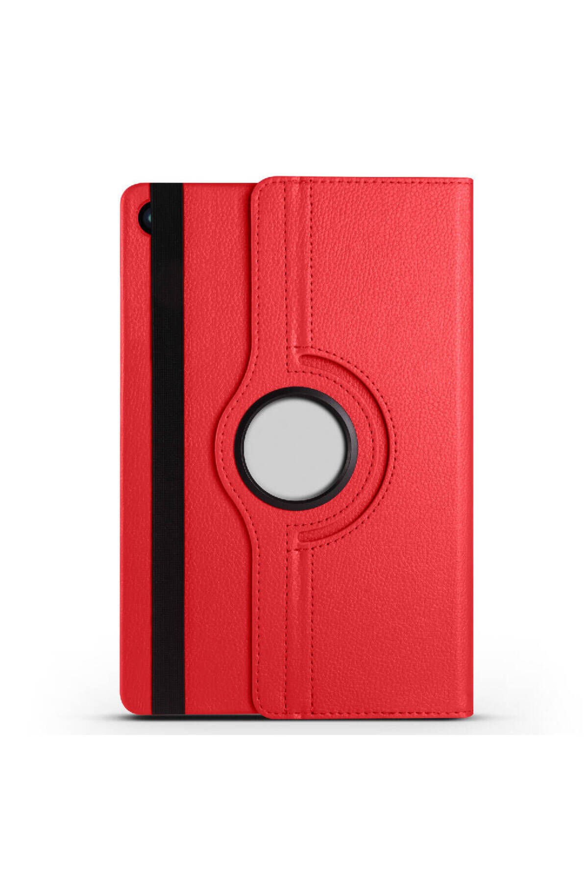 Galaxy Tab A9 Plus Uyumlu BSAY Dönebilen Standlı Kılıf-Kırmızı Kırmızı
