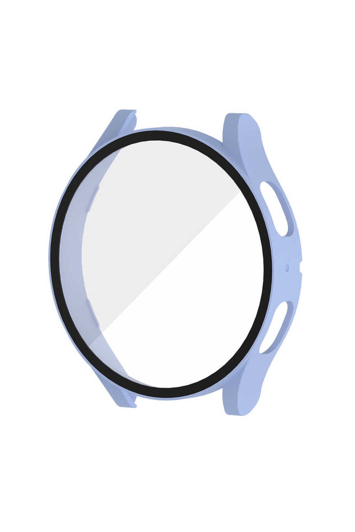 Galaxy Watch 5 44mm Sert PC Kasa ve Ekran Koruyucu BSAY Watch Gard 14 - Renksiz Mavi