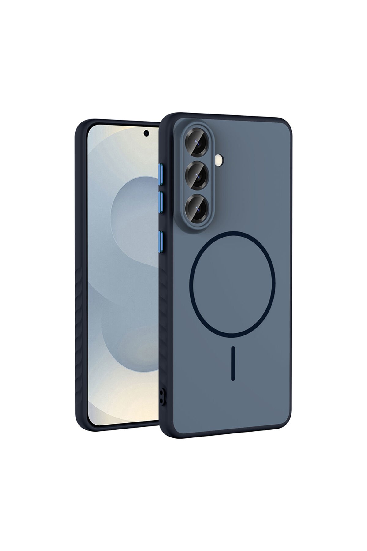 Galaxy A37 Kılıf M-safe Şarj Özellikli BSAY Tea Kapak - Lacivert