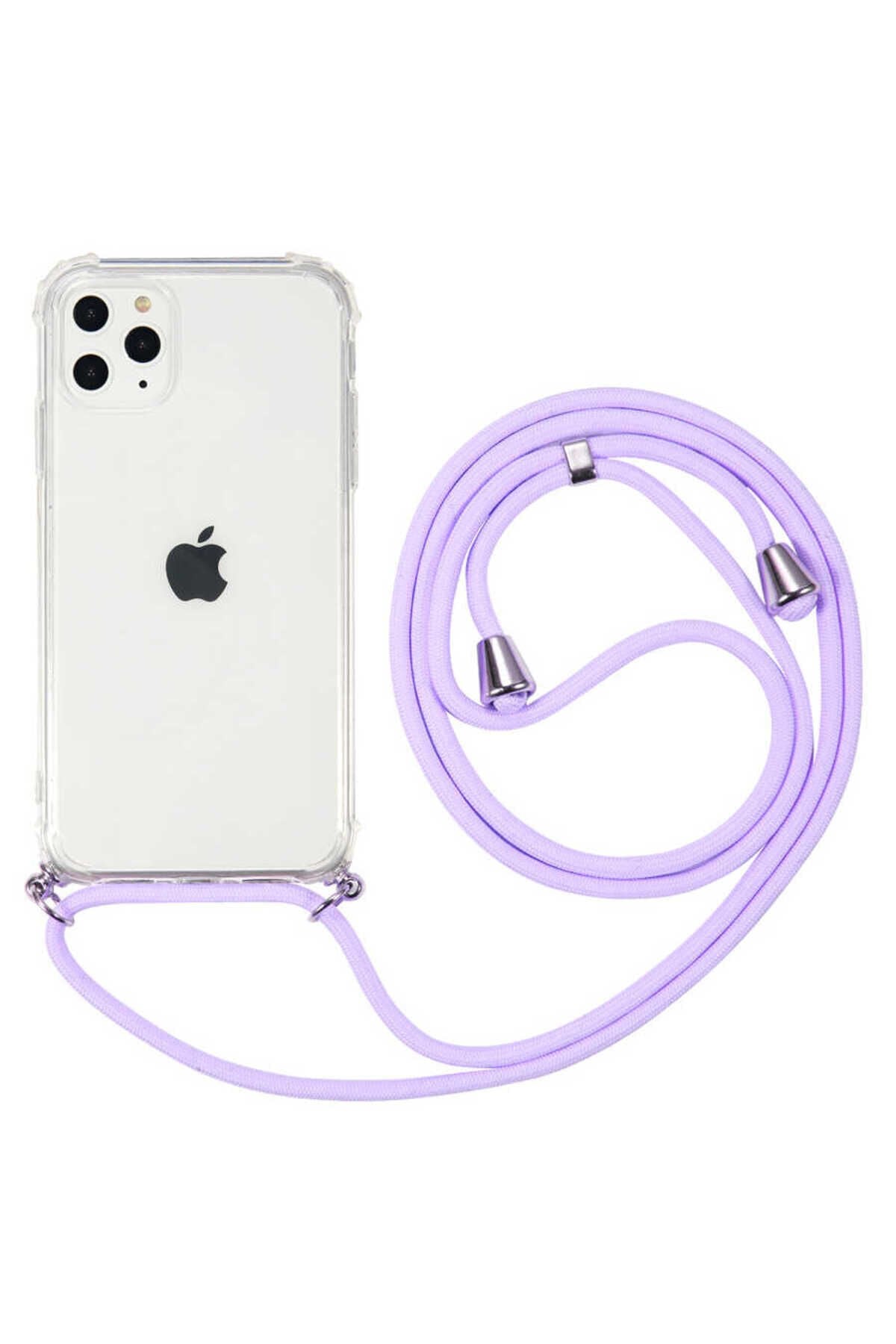 iPhone 11 Pro Max Uyumlu GZST X-Rop Kılıf-Renksiz Renksiz