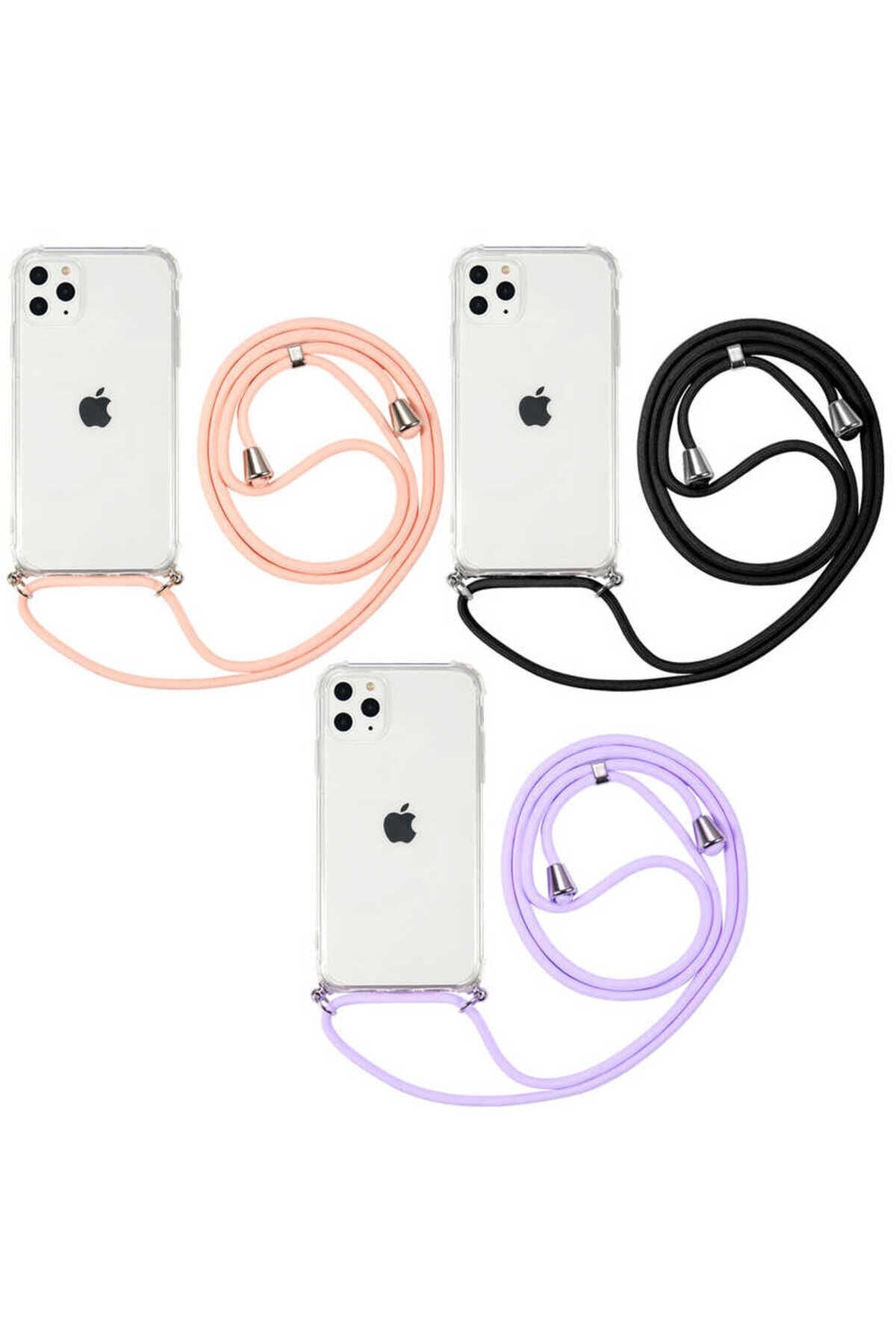 iPhone 11 Pro Max Uyumlu GZST X-Rop Kılıf-Renksiz Renksiz