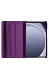 Galaxy Tab A9 Plus Uyumlu BSAY Dönebilen Standlı Kılıf-Kırmızı Mavi