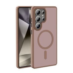 Galaxy S25 Ultra Kılıf M-safe Şarj Özellikli Mat Arka Yüzey Zore Sio Kılıf