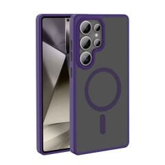 Galaxy S25 Ultra Kılıf M-safe Şarj Özellikli Mat Arka Yüzey Zore Sio Kılıf