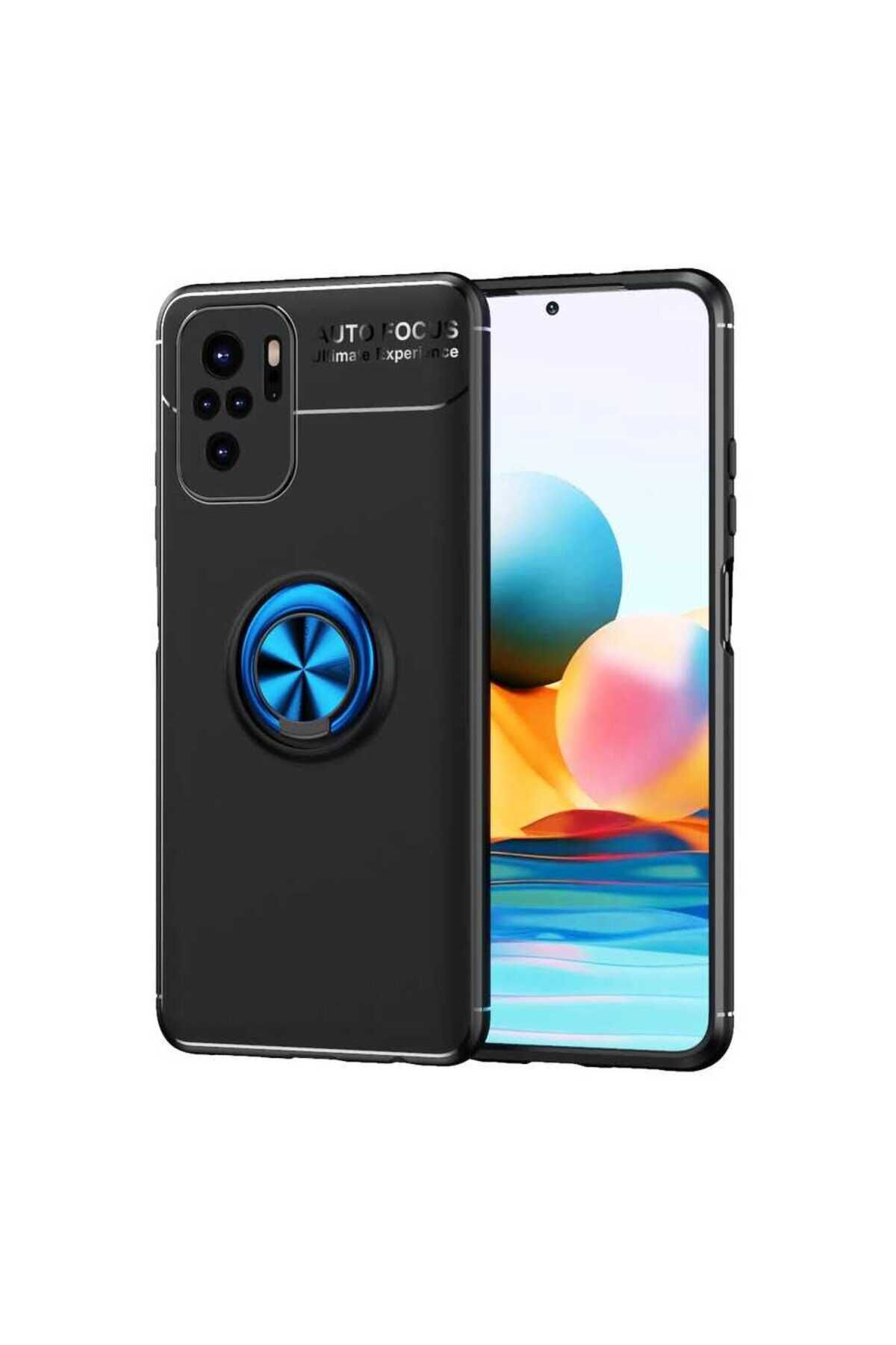 Poco M5S Kılıf BSAY Ravel Silikon Kapak - Siyah-Kırmızı Mavi