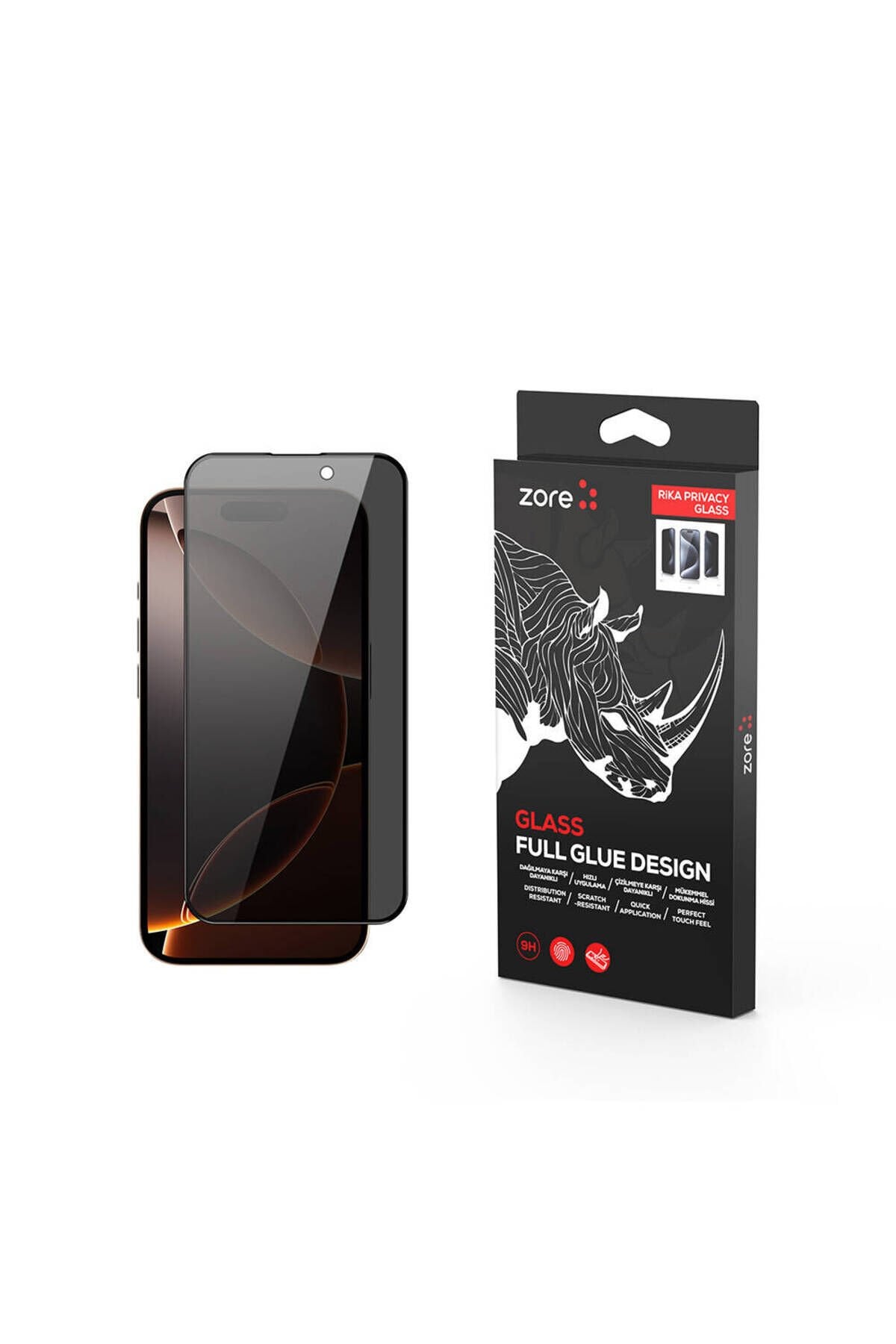 iPhone 16 Pro BSAY Rika Premium Privacy Temperli Cam Ekran Koruyucu