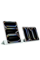 iPad Pro 13 2025 M5 Kılıf Magnetik Ayrılabilen Airbagli BSAY Sliding Tablet Kılıfı - Gold Altın