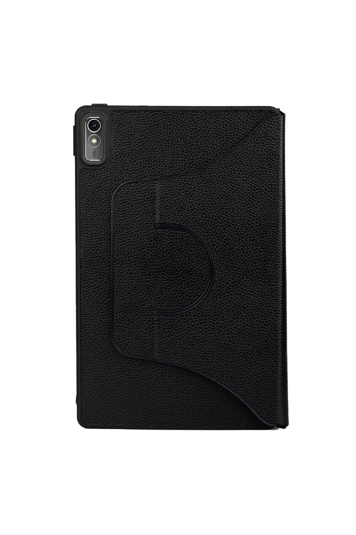 Lenovo Tab P11 11.5'' (2.Nesil) Uyumlu BSAY Fest Dönebilen Standlı Kılıf-Kırmızı Siyah