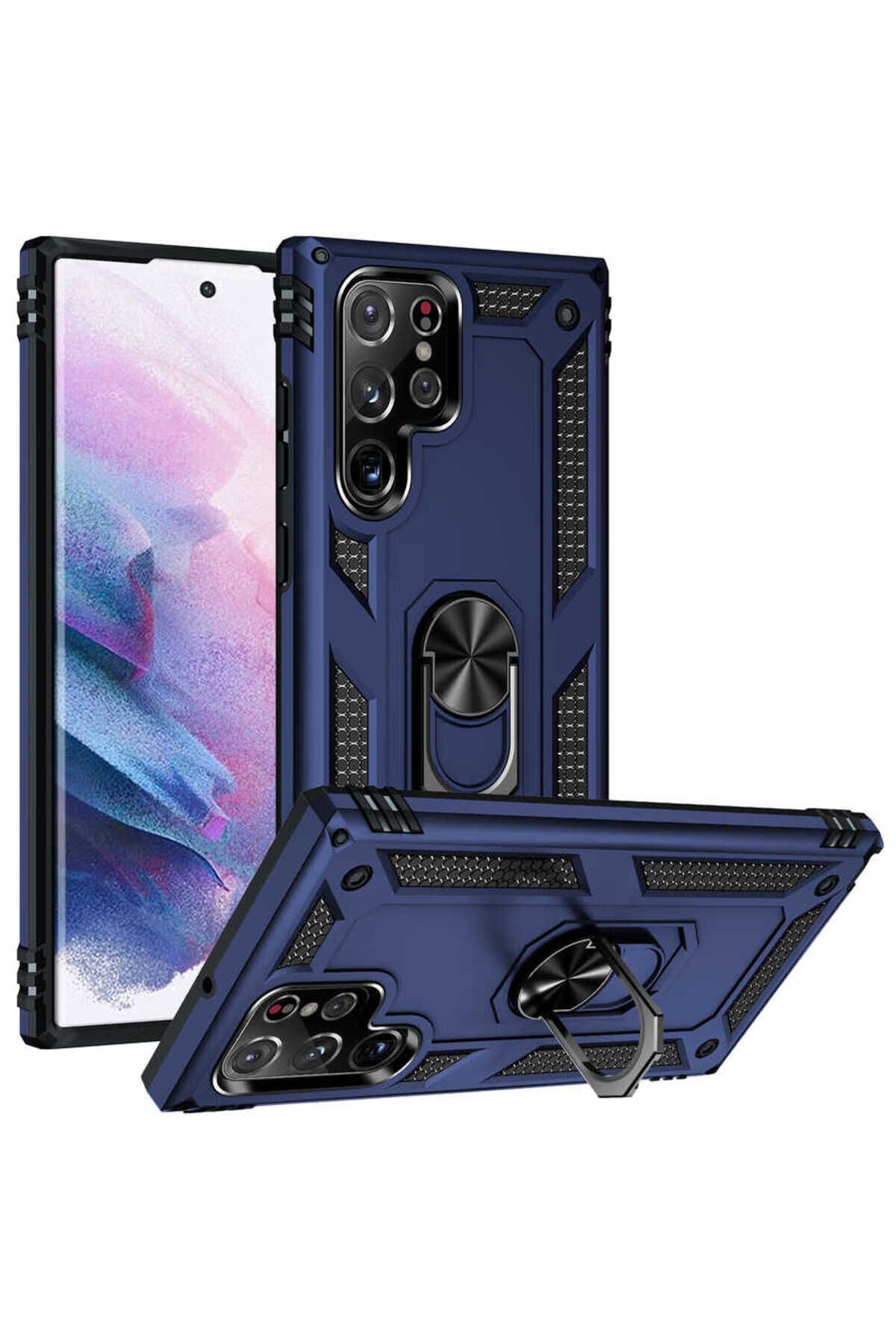 Galaxy S22 Ultra Uyumlu GZST Vega Kılıf-Mavi Mavi