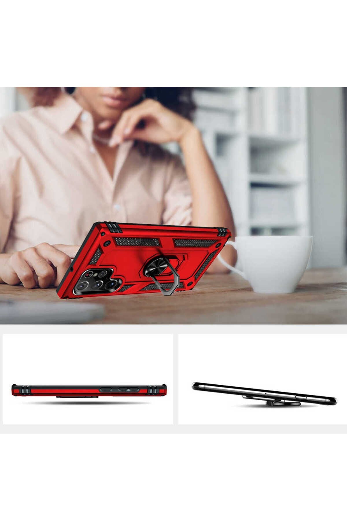 Galaxy S22 Ultra Uyumlu GZST Vega Kılıf-Mavi Mavi