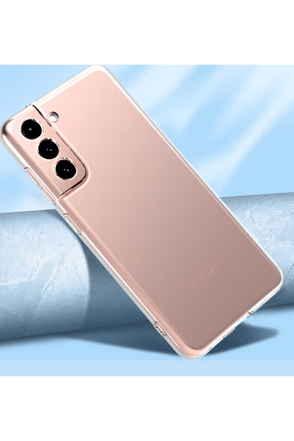 Galaxy S22 Plus Uyumlu GZST Kamera Korumalı Süper Silikon Kılıf-Renksiz Renksiz