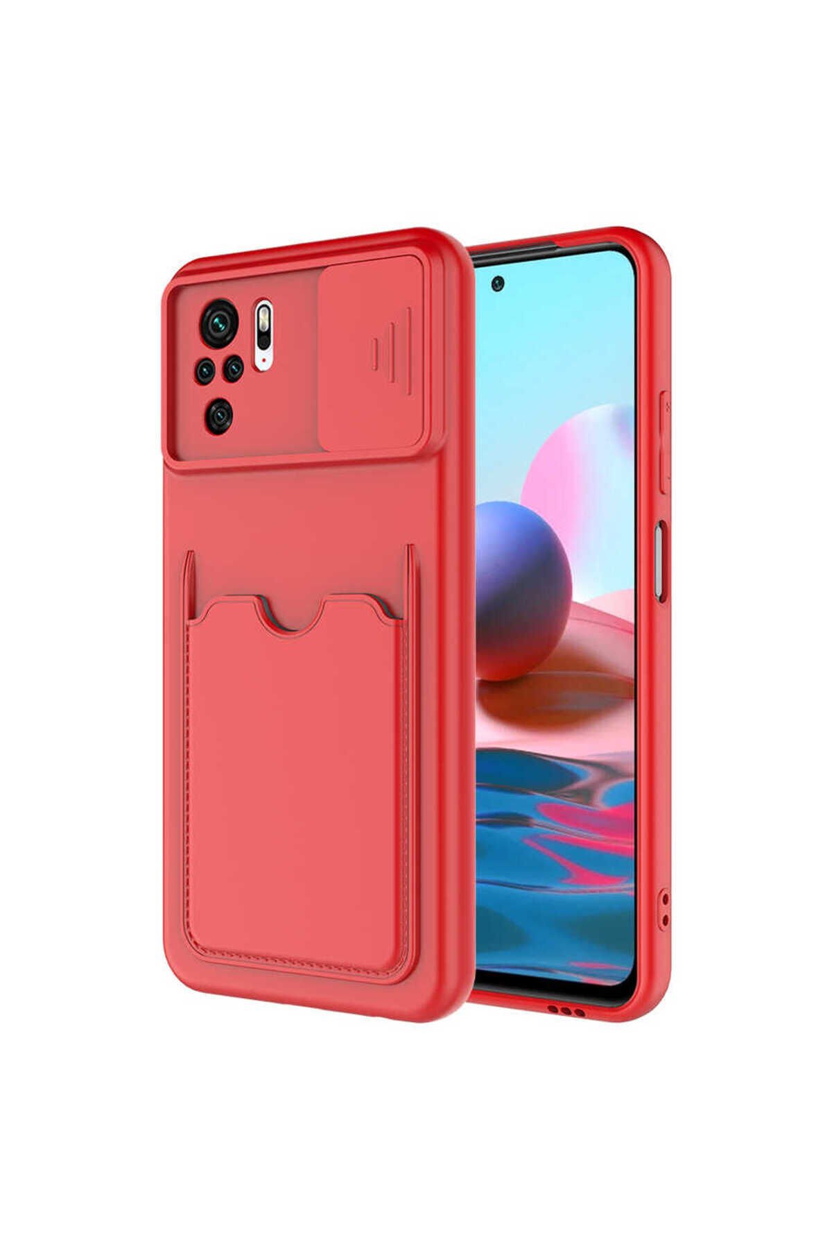 Poco M5S Kılıf BSAY Kartix Kapak - Koyu Mor Kırmızı