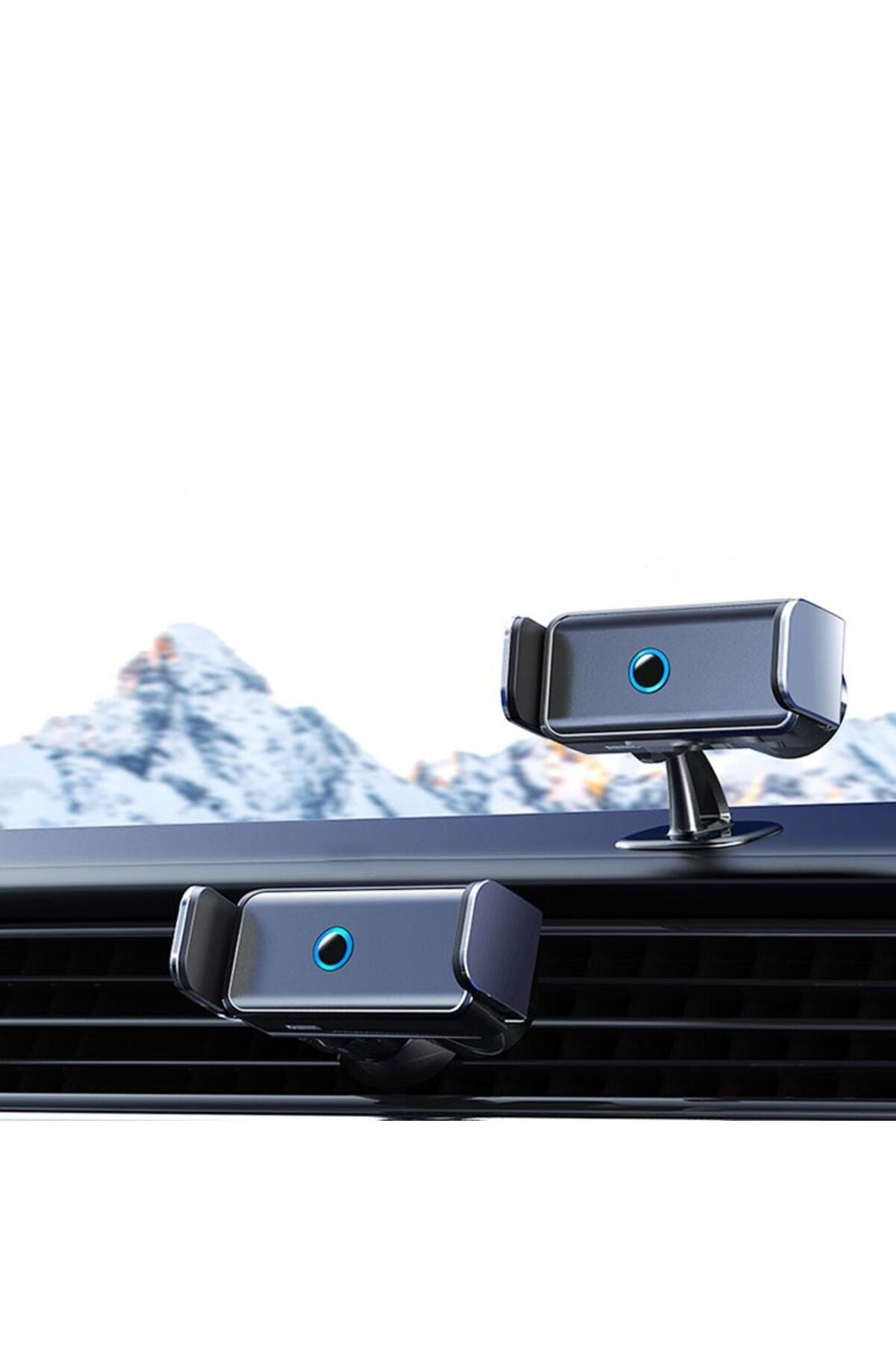BSAY 921 Otomatik Sensörlü Havalandırma ve Düz Zemin Dizayn Araç Telefon Tutucu-Siyah Siyah