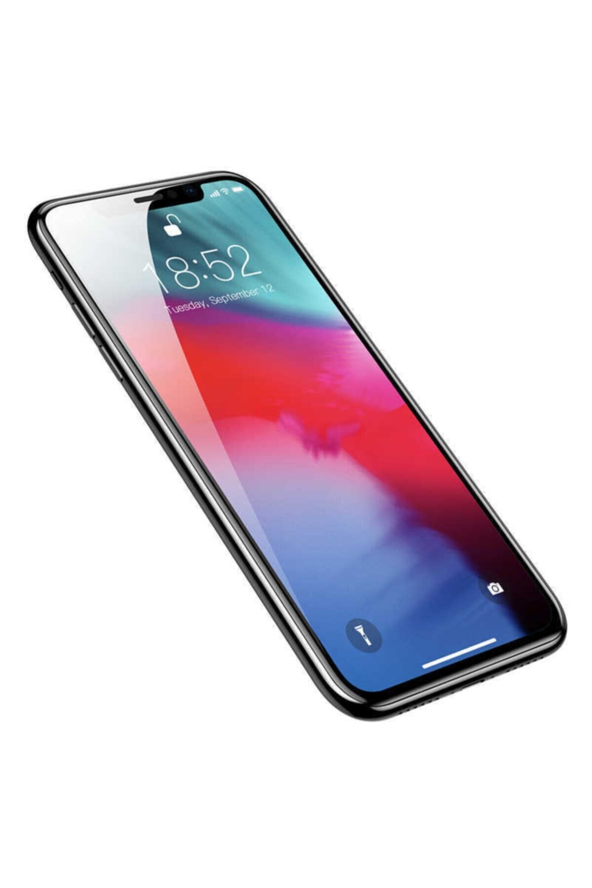 Iphone 11 Pro Max Kenarları Kırılmaya Dayanıklı Cam Ekran Koruyucu Siyah