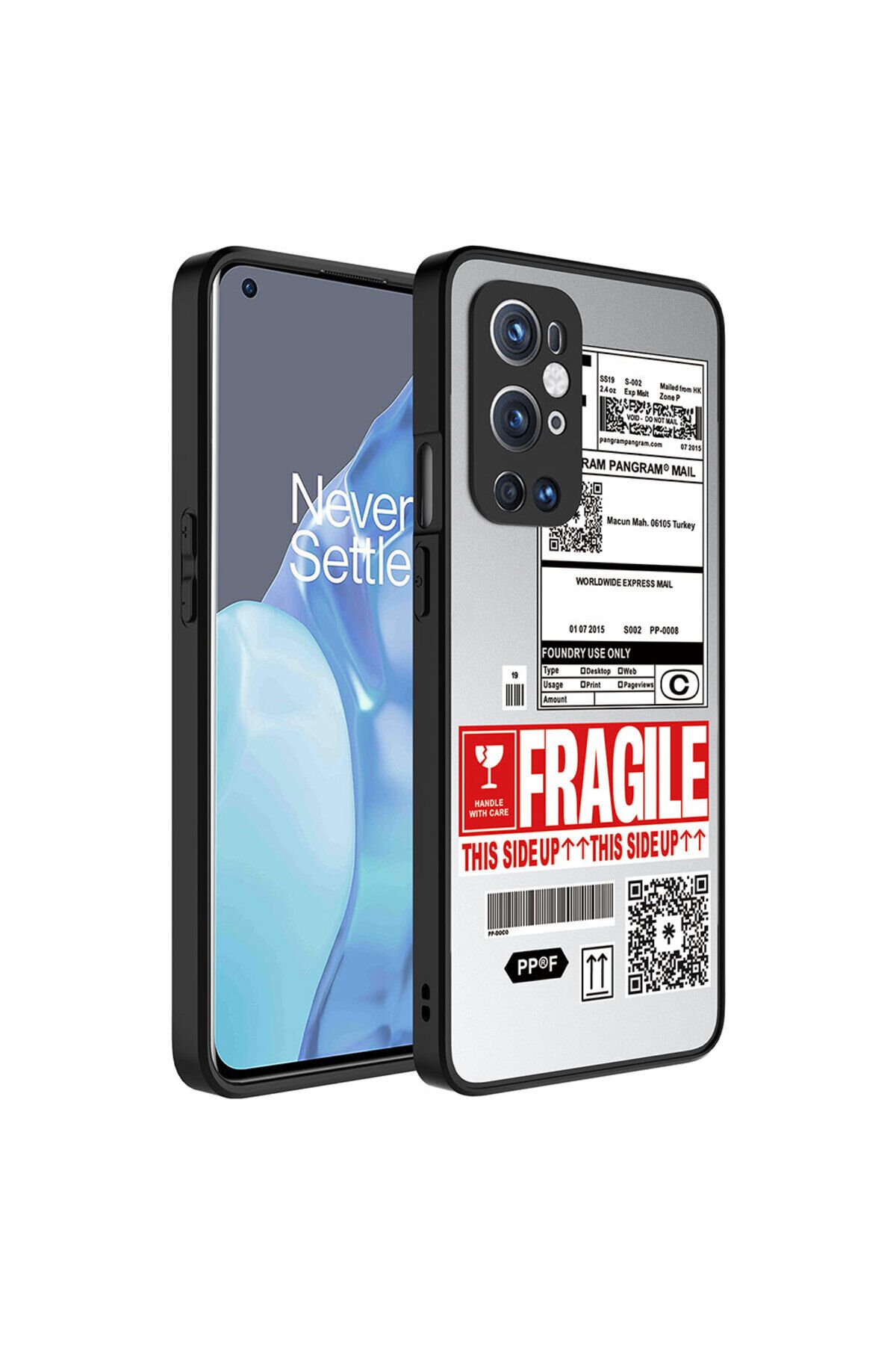 One Plus 9 Pro Kılıf Aynalı Desenli Kamera Korumalı Parlak BSAY Mirror Kapak - Fragile Fragile