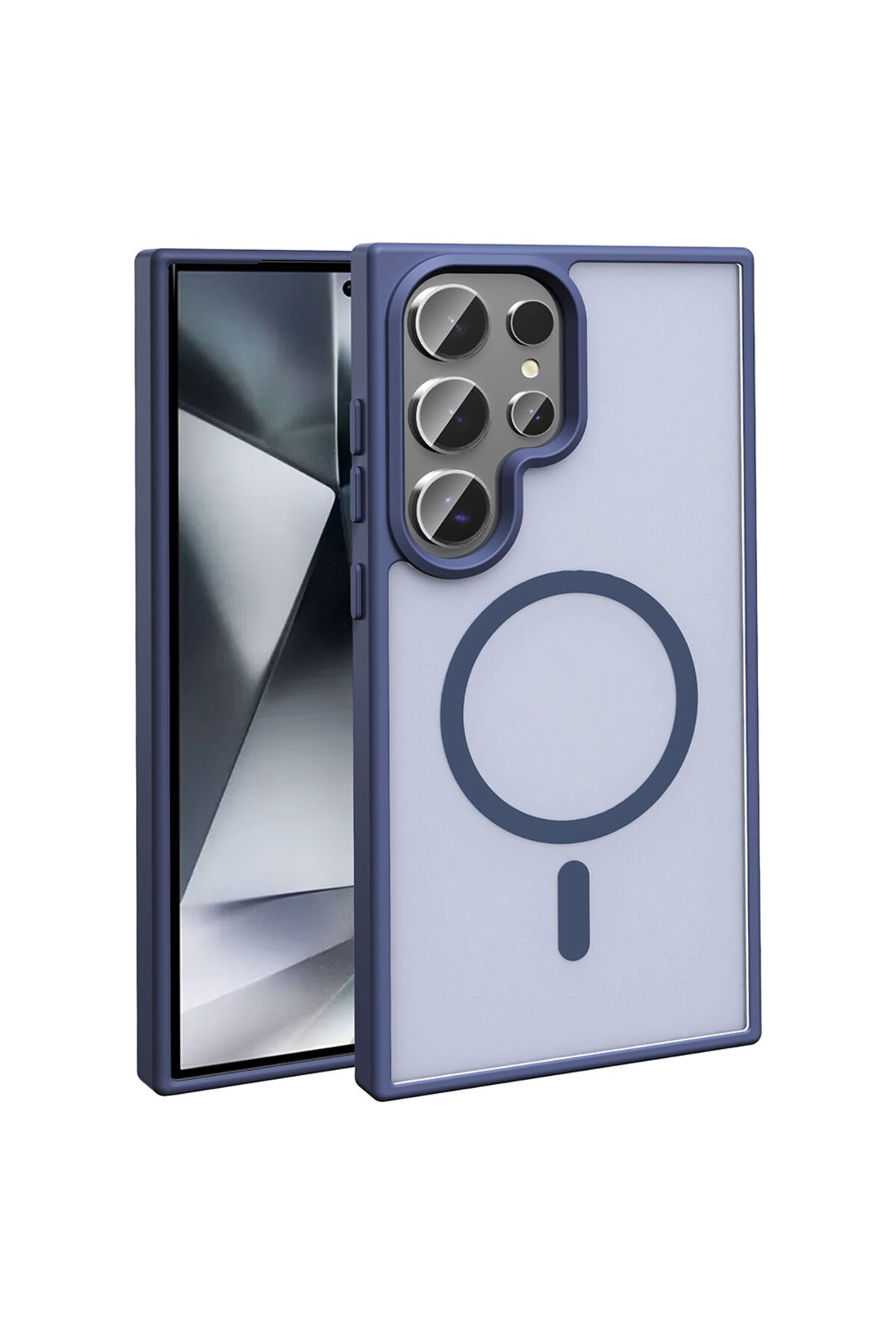 Galaxy S25 Ultra Kılıf M-safe Şarj Özellikli Mat Arka Yüzey JoieCreatif Sio Kapak - Lila Lila