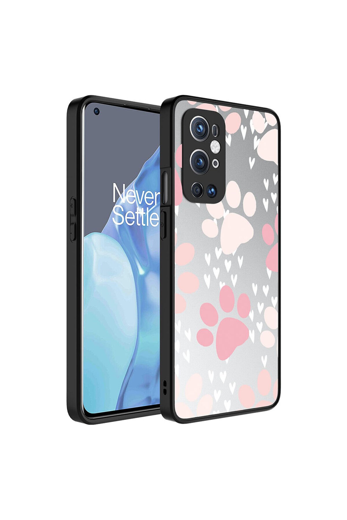 One Plus 9 Pro Kılıf Aynalı Desenli Kamera Korumalı Parlak BSAY Mirror Kapak - Fragile Pati